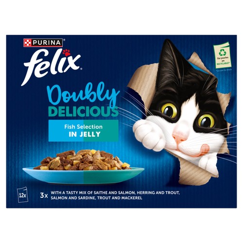 Felix Doubly Delicious Fish Selection in Jelly Wet Cat Food
