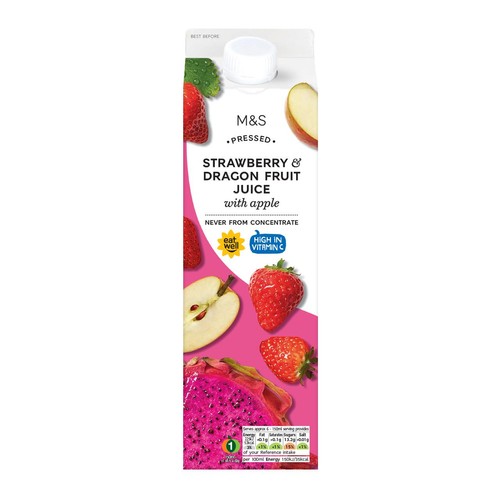 M&S Strawberry & Dragon Fruit Juice