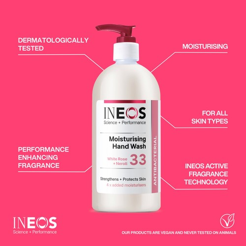 INEOS Moisturising Hand Wash White Rose & Neroli