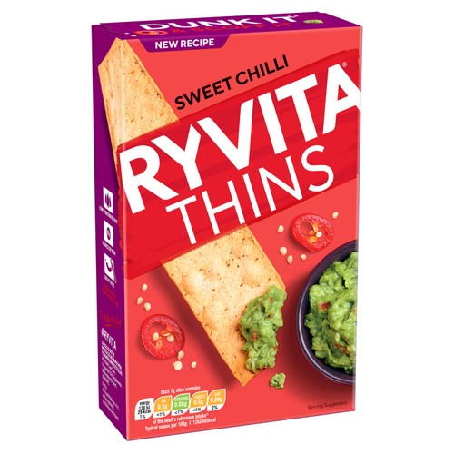 Ryvita Thins Sweet Chilli Flatbread Crackers