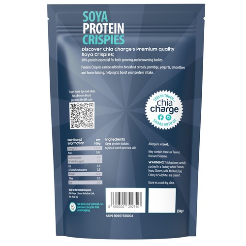 Chia Charge Soya Protein Crispies 80%