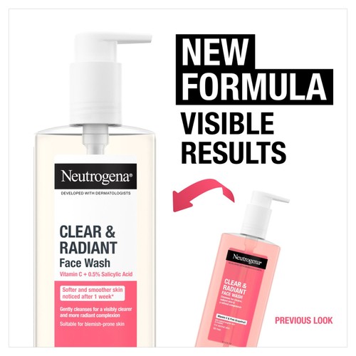 Neutrogena Clear & Radiant Face Wash with Vitamin C + 0.5% Salicylic Acid