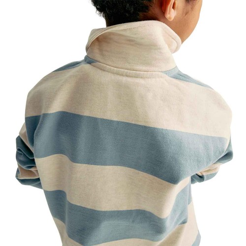 M&S Striped Rugby Sweatshirt, 3-4 Years, Blue