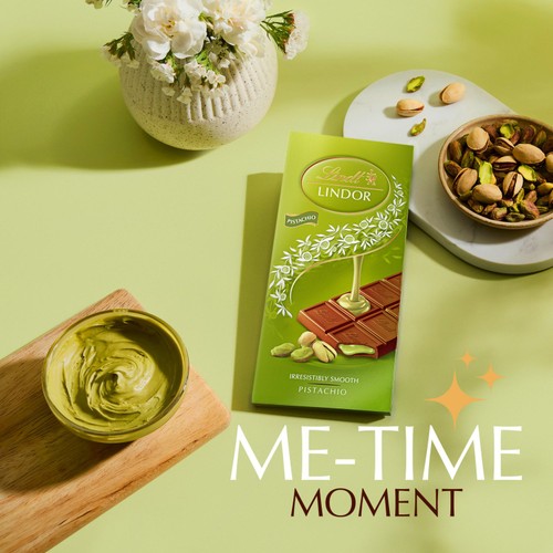 Lindt Lindor Milk Pistachio Chocolate Bar