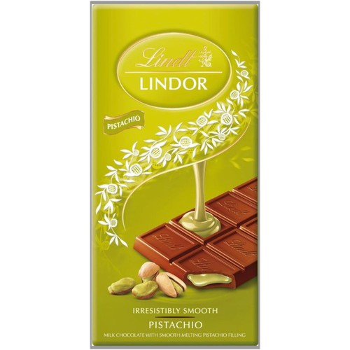 Lindt Lindor Milk Pistachio Chocolate Bar
