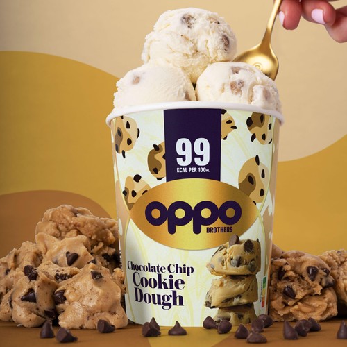 Oppo Chocolate Chip Cookie Dough Low Calorie Ice Cream Tub
