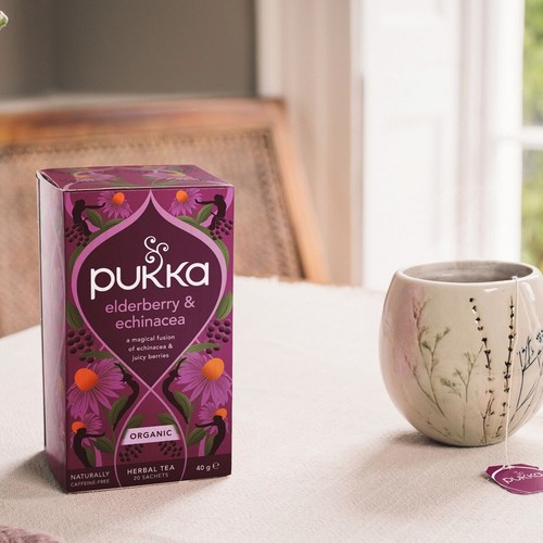 Pukka Organic Elderberry & Echinacea Fruit Tea x20 Compostable Tea Bags