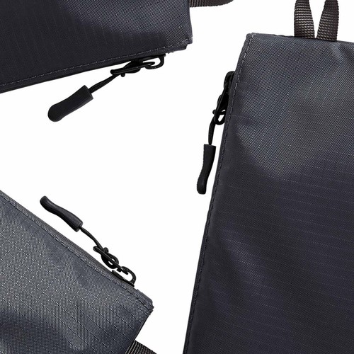 M&S Mens 3 Pack Travel Pouches with Stormwear, One Size, Charcoal
