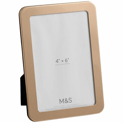 M&S THICK ROUNDED FRAME 4X6, Antique Brass