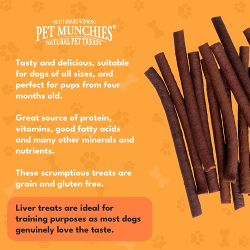 Pet Munchies 100% Natural Beef Liver Stick Dog Treats