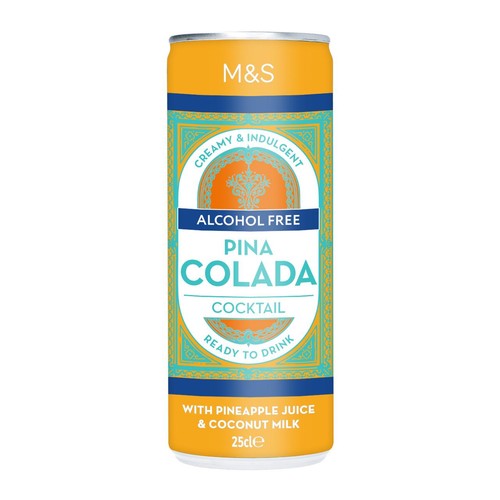 M&S Alcohol Free Pina Colada Cocktail Can