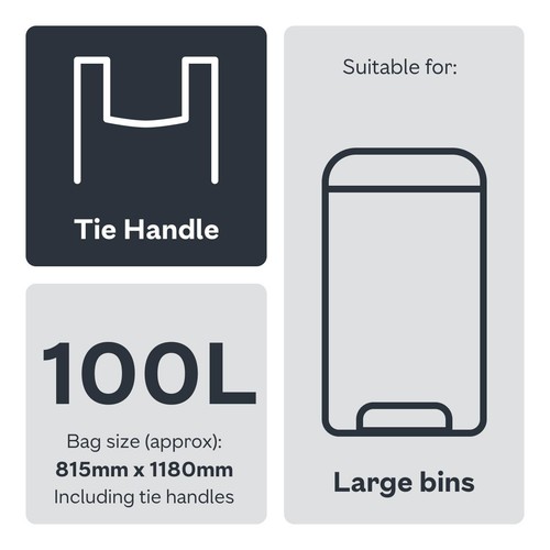 Ocado Large Black  Extra Strong Refuse Sacks