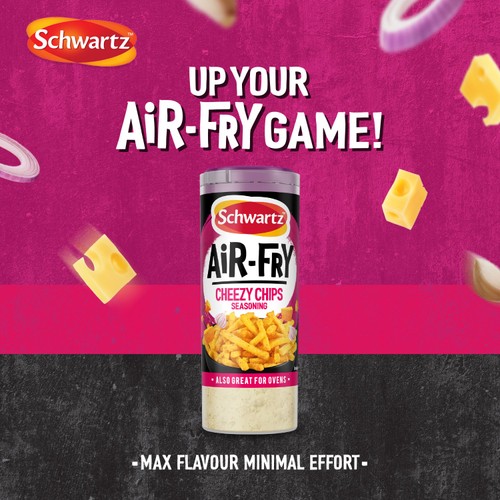 Schwartz Air Fryer Cheezy Chips Seasoning Drum