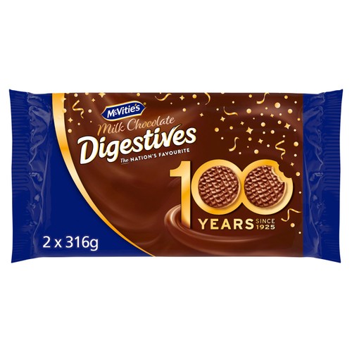 McVitie's Digestives Milk Chocolate Biscuits Twin Pack