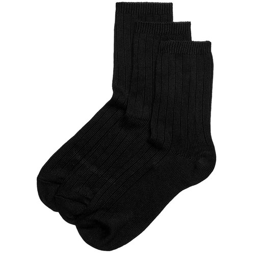 M&S Womens Thermal Sumptuously Soft Ankle High Socks, Size 3-5, Black