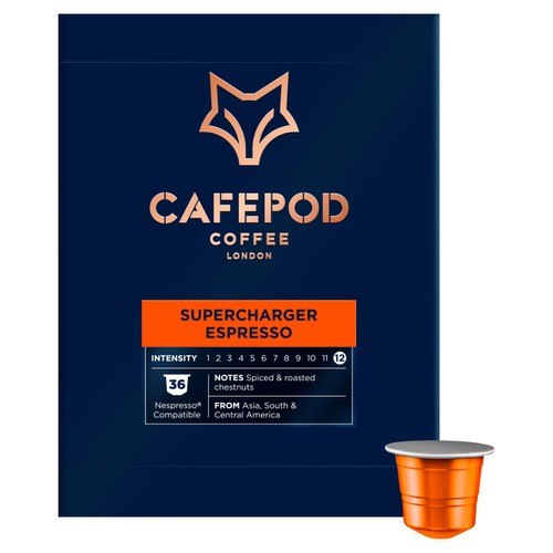CafePod Supercharger Espresso Nespresso Compatible Aluminium Coffee Pods