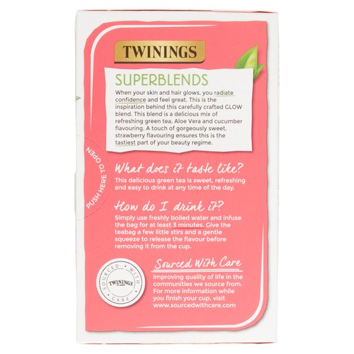 Twinings Superblends Glow with Strawberry, Cucumber & Green Tea