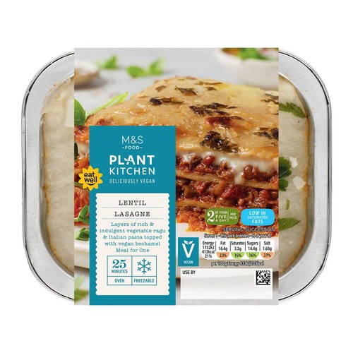 M&S Plant Kitchen Lentil Lasagne Serves 1