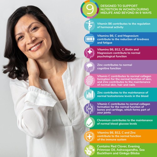 Health & Her Menopause Multi-nutrient Support Supplement Capsules 