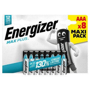 Energizer Max Plus AAA Batteries 8 Pack