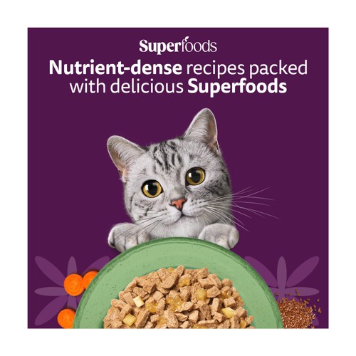 Whiskas 1+ Wet Cat Food Superfoods Mixed Selection in Jelly 15x50g