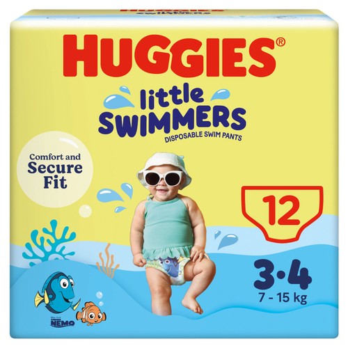 Huggies Little Swimmers Swim Nappies, Size 3-4 (7-15kg)