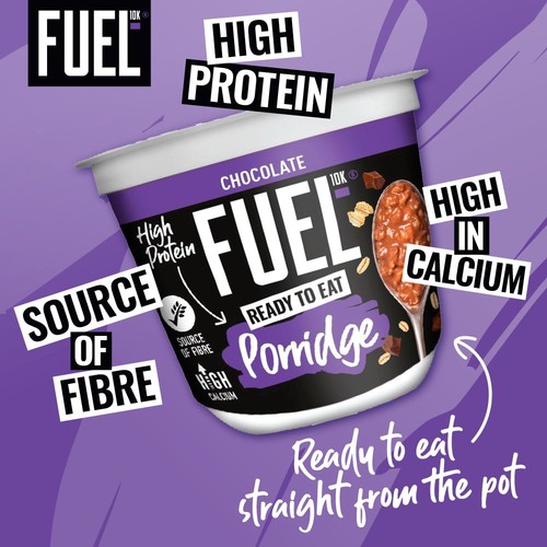 FUEL10K Ready to Eat Protein Porridge Oat Cereal Pot Chocolate