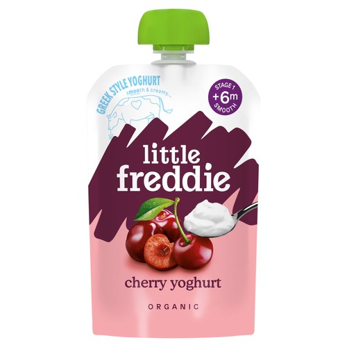 Little Freddie Organic Cherry Greek Style Yoghurt Baby Food Pouch 6+ M