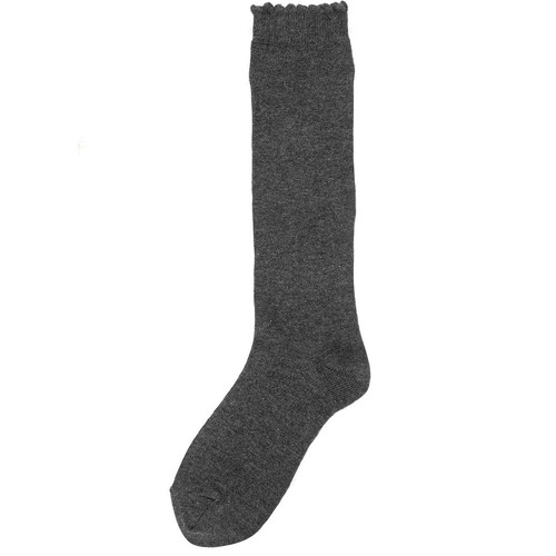 M&S Girls Knee High Socks, Size 4-7, Grey