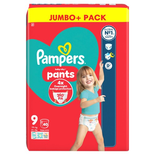 Pampers Baby Dry Nappy Pants Size 9 Jumbo