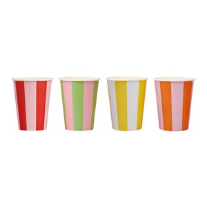 Bright Banquet Striped Paper Party Cups