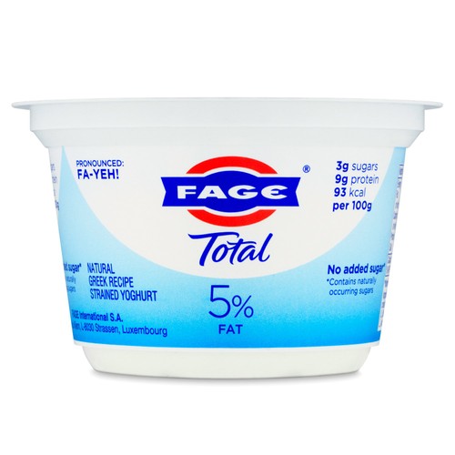 Fage Total 5% Fat Natural Greek Recipe Strained Yoghurt