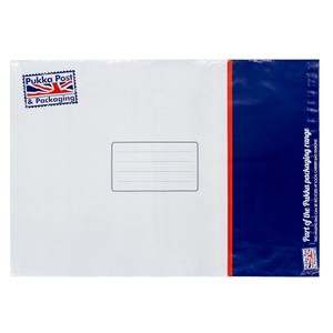 Pukka Pad Size 6 WhiteLarge Poly Mail Bag - 440mm x 580mm + 40mm