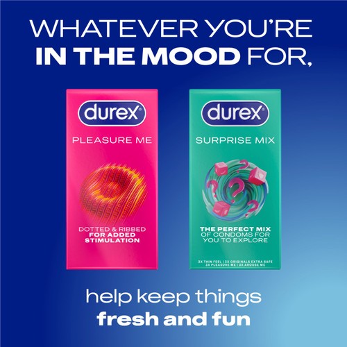 Durex Pleasure Me Condoms Ribbed & Dotted Regular Fit