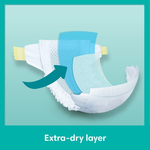 Pampers Baby-Dry Nappies, Size 5+ (12-17kg) Jumbo+ Pack