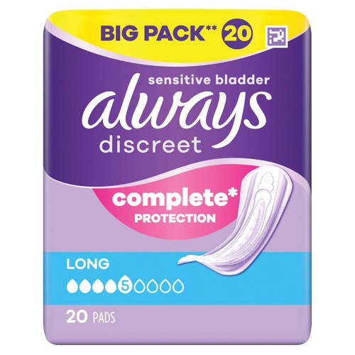 Always Discreet Adult Incontinence Pads Long