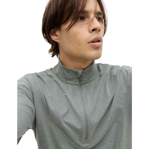 M&S Mens Funnel Neck Half Zip Top, S, Regular Dark Sage