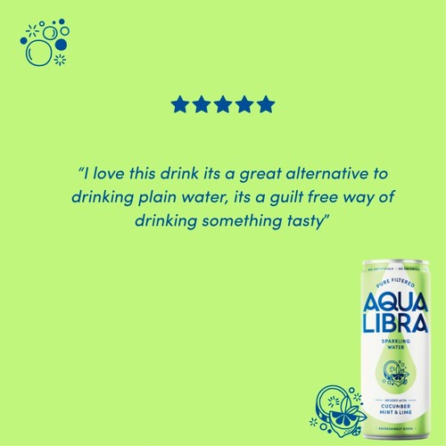 Aqua Libra Cucumber, Mint & Lime Infused Sparkling Water