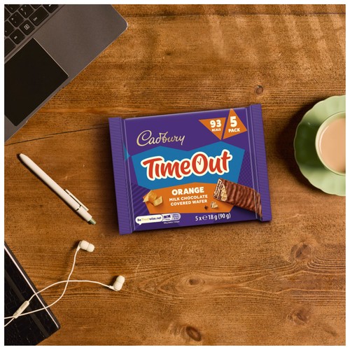 Cadbury Timeout Orange Milk Chocolate Covered Wafer