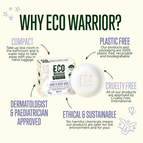 Eco Warrior Baby & Child Relaxing Bedtime Hair & Body Soap Bar