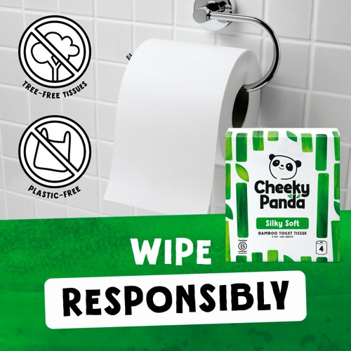 Cheeky Panda Natural Bamboo Toilet Tissue 