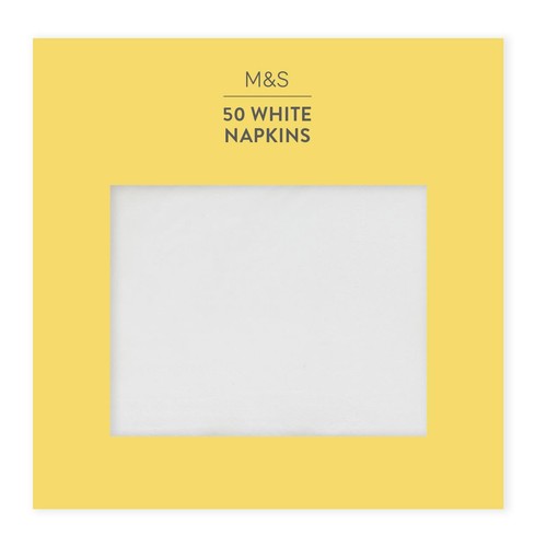 M&S White Paper Napkins
