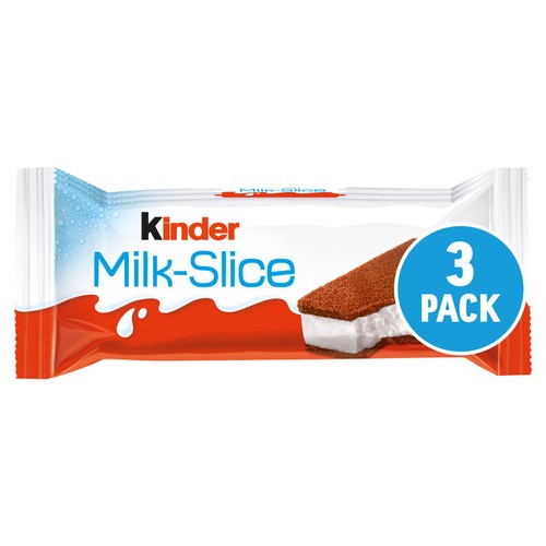 Kinder Milk Slice Chilled Snack Bar 3pk