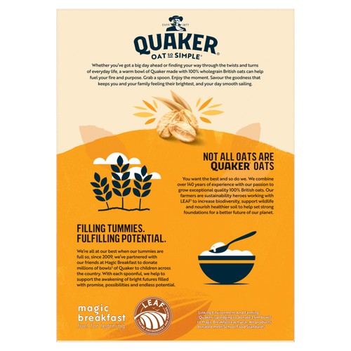 Quaker Oat So Simple Big Bowl Golden Syrup Porridge Sachets Cereal
