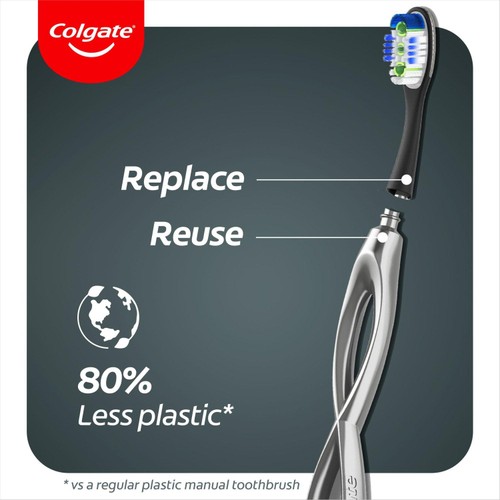 Colgate Link Deep Clean Soft Replaceable Head Manual Toothbrush Starter Kit