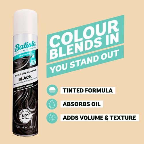 Batiste Hint Of Colour Black Dry Shampoo 