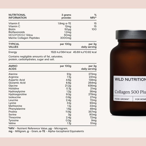Wild Nutrition Food-Grown Collagen 500 Plus