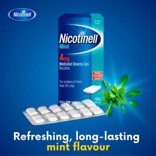 Nicotinell Nicotine Gum Stop Smoking Aid Mint 4mg