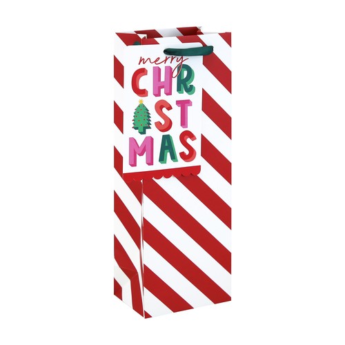 Candy Cane Christmas Bottle Bag