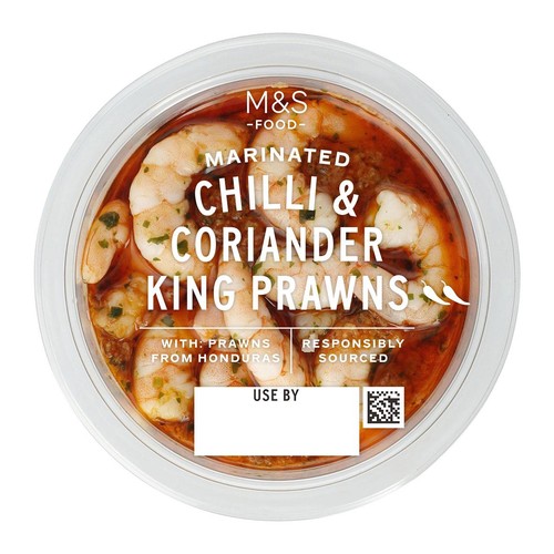 M&S Marinated Chilli & Coriander King Prawns